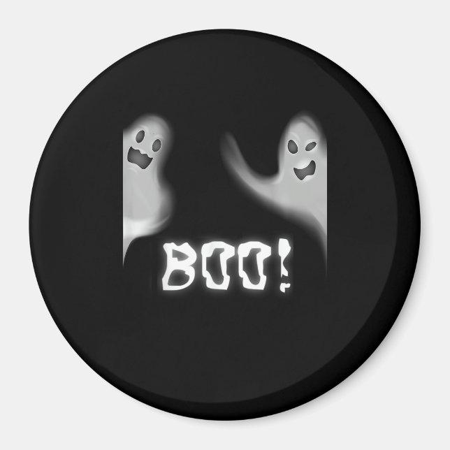Boo! Funny Hiding Peekaboo Beängstigend Halloween Magnet (Vorne)