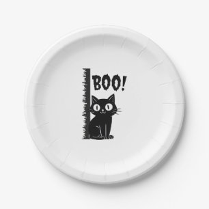 Boo! Funny Hiding Peekaboo Beängstigend Halloween Pappteller