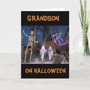 "BOO FÜR SIE" **GRANDSON** HAPPY HALLOWEEN KARTE