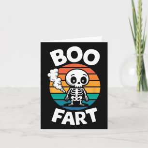 Boo Furz Funny Farting Skelett zu Halloween Karte