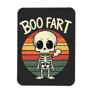 Boo Furz Funny Spooky Pastel Ghost Goth Retro Magnet