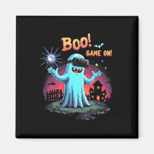 Boo! Game On! Spooky Gamer Ghost mit Controller H Magnet