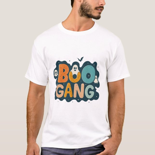 Boo Gang Cute Ghost Halloween Design Funny Spooky T-Shirt (Vorderseite)
