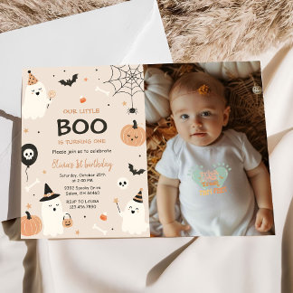 Boo Geburtstag Unser Kleiner Boo Wird Eins Foto Einladung