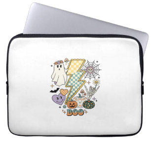 Boo Geist Blitzschlag Skelett Hand Kürbisse Laptopschutzhülle