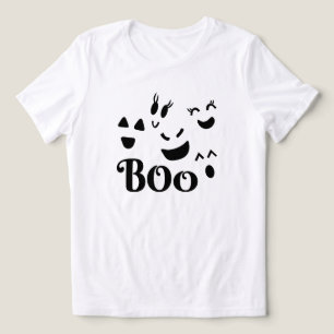 Boo Geist Gesicht Halloween Tri-Blend Shirt