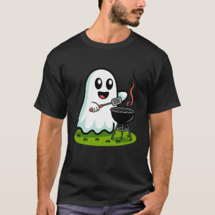 Boo Geist Grilling BBQ Halloween Kleinkind Jungen  T-Shirt