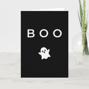 Boo Geist Halloween Subtil Minimal Herbst Lustig T Karte