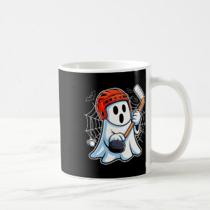 Boo-Geist spielt Hockey Lustiges Halloween-Hockey- Kaffeetasse