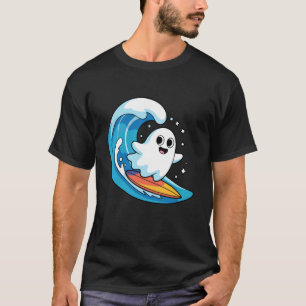 Boo Geist Surfen Kostüm Lustiges Halloween Kleinki T-Shirt