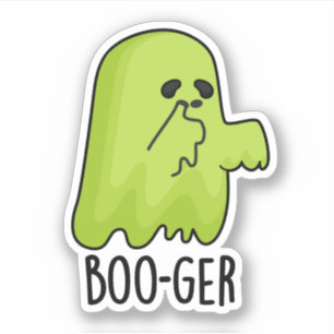 Boo-ger Funny Halloween Booger Ghost Pun Aufkleber