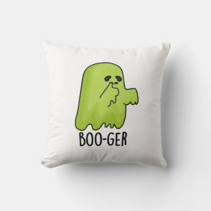 Boo-ger Funny Halloween Booger Ghost Pun Kissen