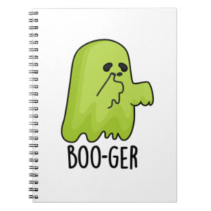 Boo-ger Funny Halloween Booger Ghost Pun Notizblock