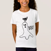 Boo Ghost Black Cat Halloween