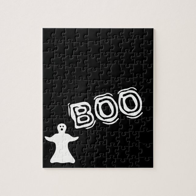 Boo Ghost Black Halloween Frustration Puzzle (Vertikal)
