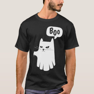 Boo Ghost Cat Missbilligung Halloween 202 T-Shirt