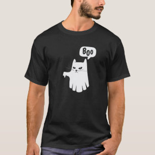 Boo Ghost Cat Missbilligung Halloween 202 T-Shirt