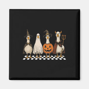 Boo Ghost Goose Vintag Halloween Goose Pumpkin Go Magnet