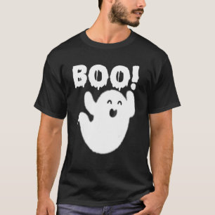Boo Ghost Halloween Kostüm Niedlich Ghost Men Frau T-Shirt