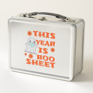 Boo Ghost Halloween Metall Brotdose