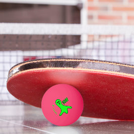 Boo Ghost Individuelle Name glüht im dunkelorangen Tischtennisball