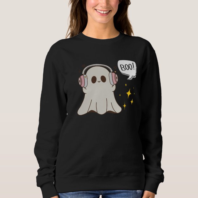 Boo Ghost Musical Halloween Sweatshirt (Vorderseite)