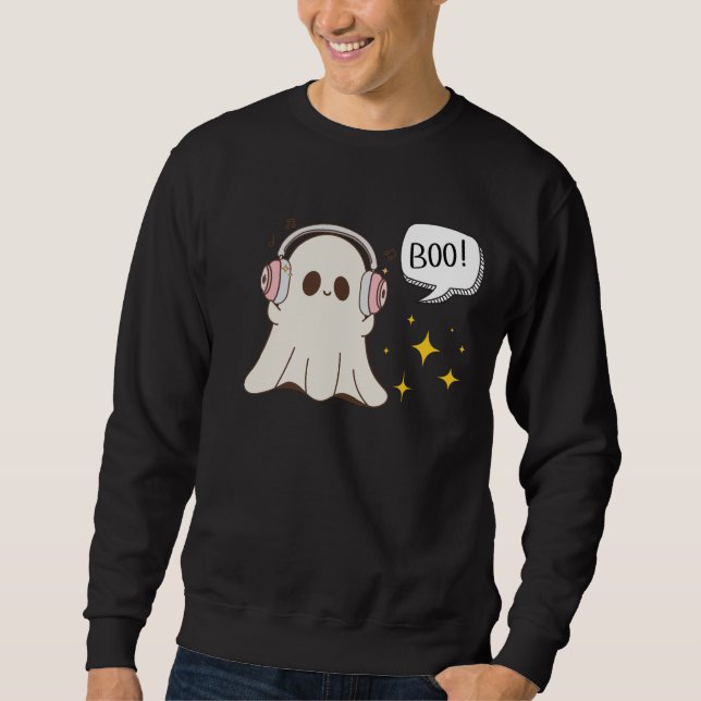 Boo Ghost Musical Halloween Sweatshirt (Vorderseite)