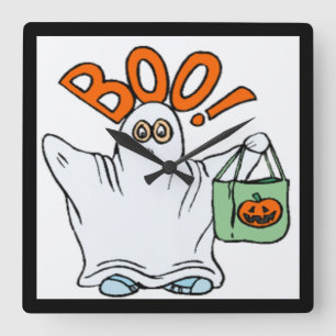 BOO ! GHOST QUADRATISCHE WANDUHR