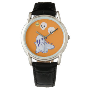 Boo Ghost UK 31 Spooky USA Skull Oktober Halloween Armbanduhr