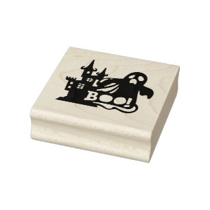 Boo Ghost und das Spuk Haus Gummistempel