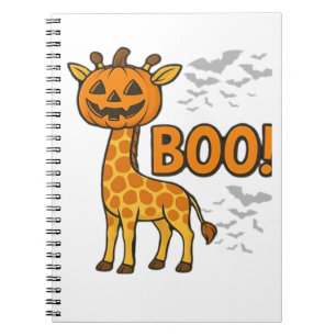 Boo Giraffe Halloween Kostüm Giraffe Lover Spooky Notizblock
