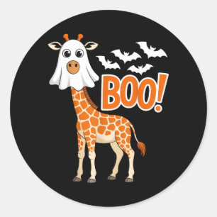 Boo-Giraffen-Kostüm lustige Tierliebhaber Hallowee Runder Aufkleber