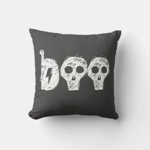 "Boo" Graues Halloween-Kissen Kissen