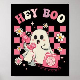 Boo Groovy Niedlich Ghost Funny Halloween Frauen K Poster