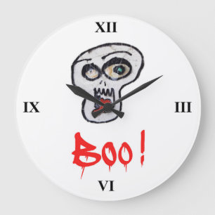 Boo! Große Wanduhr