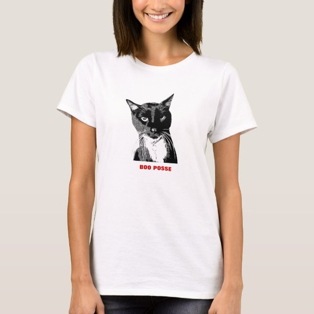 "Boo-Gruppe" Tuxedo-Katzen-T - Shirt (Vorderseite)