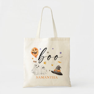 Boo Halloween Aquarelltrick oder Trete Tragetasche
