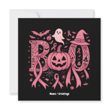 Boo Halloween Brustkrebs-Bewusstsein Pink Ribbon