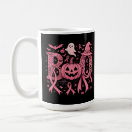 Boo Halloween Brustkrebs-Bewusstsein Pink Ribbon Kaffeetasse