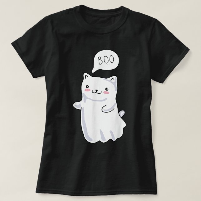 Boo Halloween Cat Kostümgeschenk - Boo Funny Cat G T-Shirt (Design vorne)