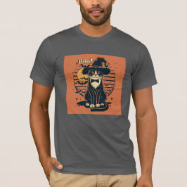 Boo Halloween Cat T-Shirt