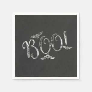 BOO! Halloween Chalkboard Chalk Holiday Party Serviette