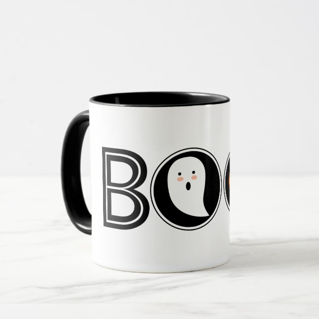 Boo! Halloween Coffee Tasse (Vorderseite Links)