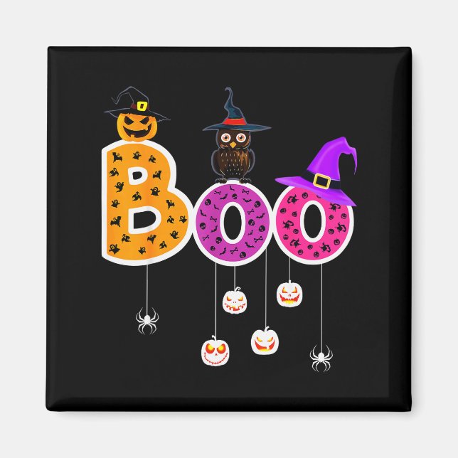 Boo Halloween Costume Sders Ghosts Pumkin &amp; Wi Magnet (Vorne)