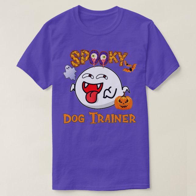 Boo Halloween Costume Spooky Dog Trainer T-Shirt (Design vorne)