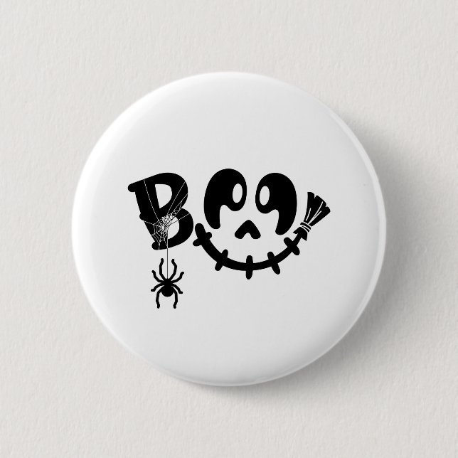 Boo - Halloween design Button (Vorderseite)