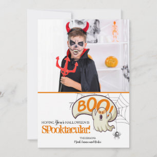 Boo Halloween-Fotokarte Feiertagskarte