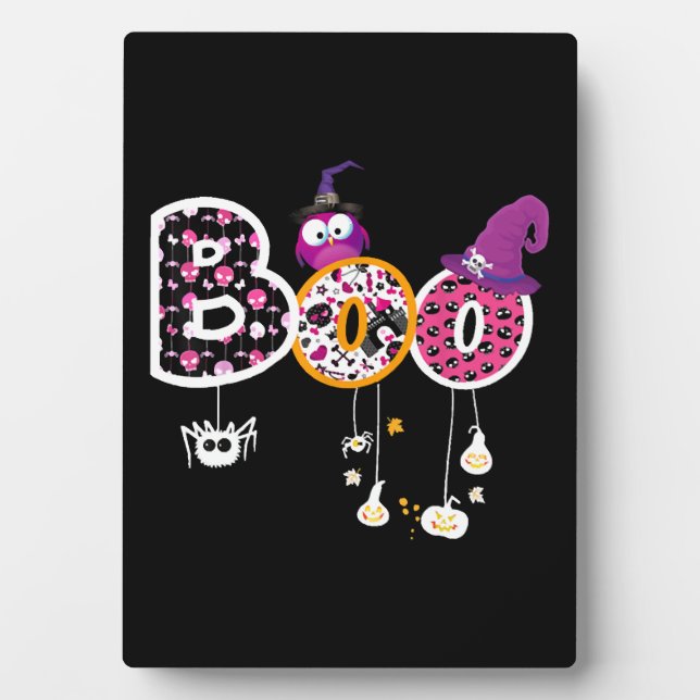 Boo Halloween Fotoplatte (Vorderseite)