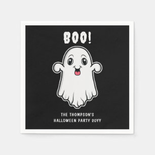 Boo Halloween Geist Benutzerdefinierter Text Schwa Serviette