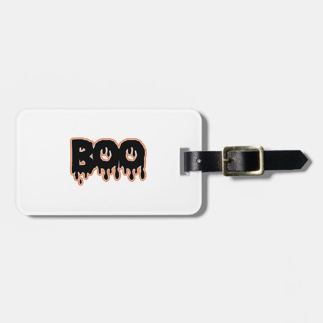 BOO Halloween  Gepäckanhänger (Vorderseite horizontal)